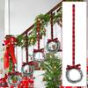 Christmas Cabinet Wreath Ribbon Christmas Wreath With Berry Bow Wreath Grass Strip