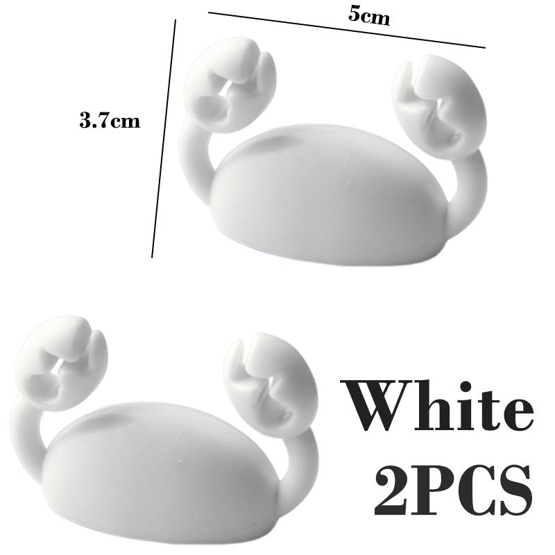 2PCS Cartoon Crab Cable Organizer Desk Self-Adhesive Data Cable Clip Phone Charging Cable Holder Home Office Cable Manager
