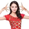 Crystal Hollow Finger Tip Protection Belly Dance Bracelet Nail Rings Golden Finger Knuckle Rings