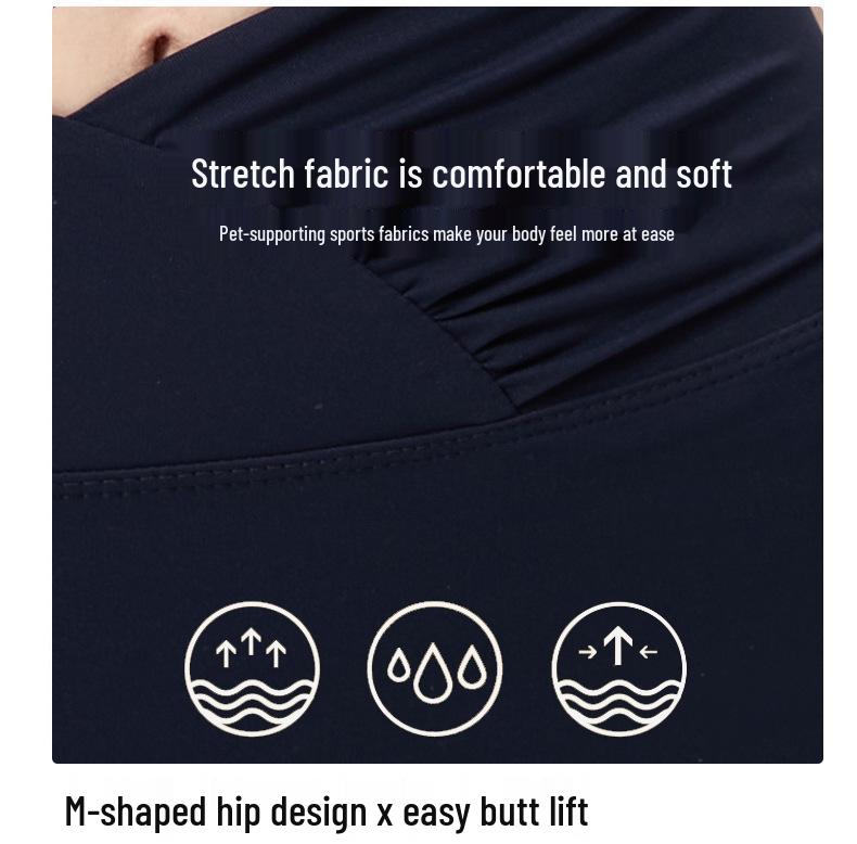 Women's High Waist Tummy Control Yoga Shorts with Side Drawstring - Quick-Drying, Peach Lift for Running, Cycling, and Fitness.