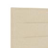 Cream Fabric Bed Frame with Headboard 90 x 200 cm
