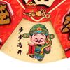 Fridge Magnet Celebrating Wealth, Round Decorative Sticker for Whiteboards And Refrigerators