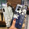 Soft Case Kickstand Phone Case For Realme C67 4G Wristband Shockproof Waterproof Lanyard Silicone Durable Ring Flower