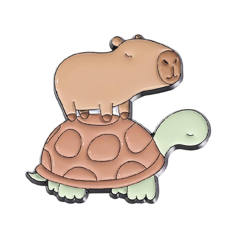 

Artistic Animal Brooch Collection Featuring Capybara Stylish Suit Accessory Casual Brooches for Fashion Enthusiasts