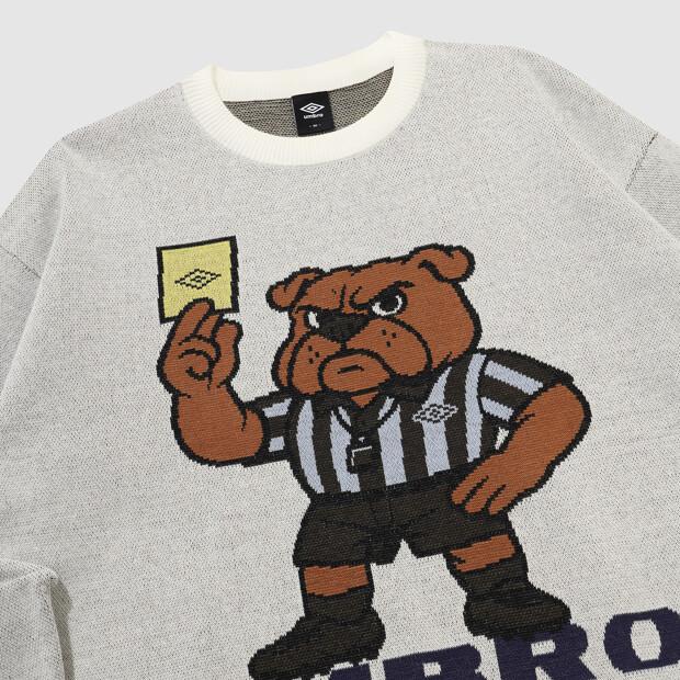 UMBRO Derby Dog Referee Knit Sweater Ivory Ur121Cst31