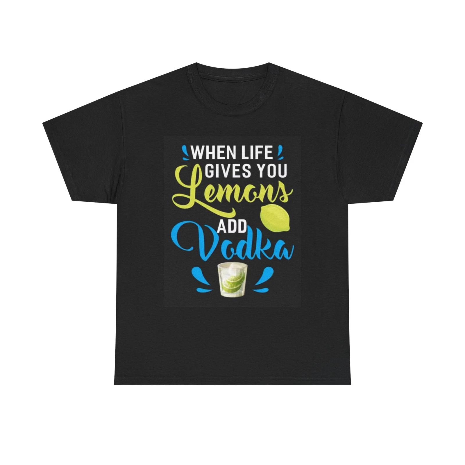 Men s and Women s T-shirts Vodka And lemonade Graphic M
