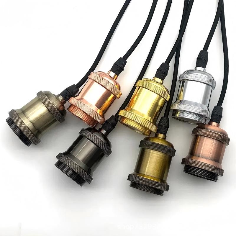 E26/E27 Electroplated Die-cast Metal Edison Retro Aluminum Lamp Holder Base