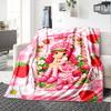 1pc Princess Strawberry8 Blanket, Gift, for Men and Women, Soft Blanket, Good for Sofa Bed Couch Travel, Lightweight Flannel Blanket