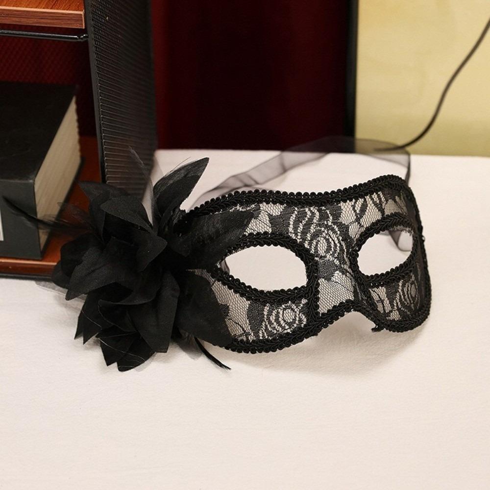 Multicolor Feather Mask Flower Masquerade Ball Mask Holiday Costume Accessories