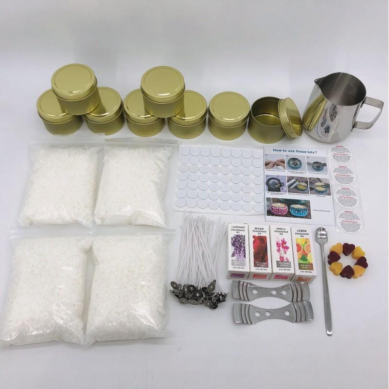 DIY Scented Candle Making Kit With Tin Container Beeswax Soy Wax Options Home Crafters