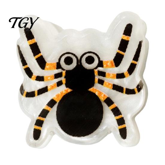 Festive Hair Decorations for Halloween Cartoon Clips Women Girls, Acrylic Glitter Pumpkin/Ghost/Bat/Cat Reliable Clamping Force Accessories,