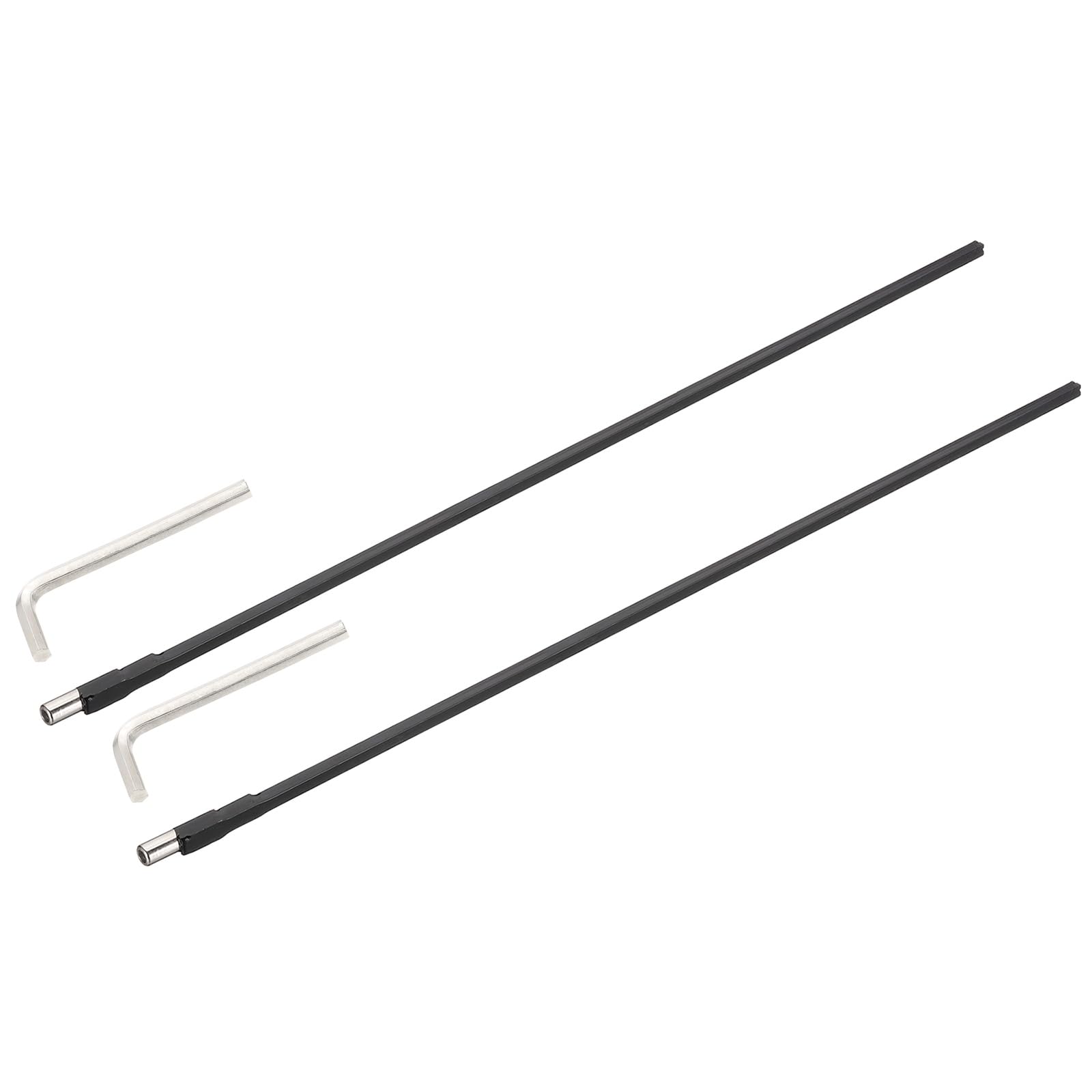 

uxcell Гитарный двухсторонний стержень, 570 мм Низкопрофильный гитарный стержень с L-образным ключом 4 мм, Инструмент лютье для ремонта и регулировки грифа, Черный, 2 штуки