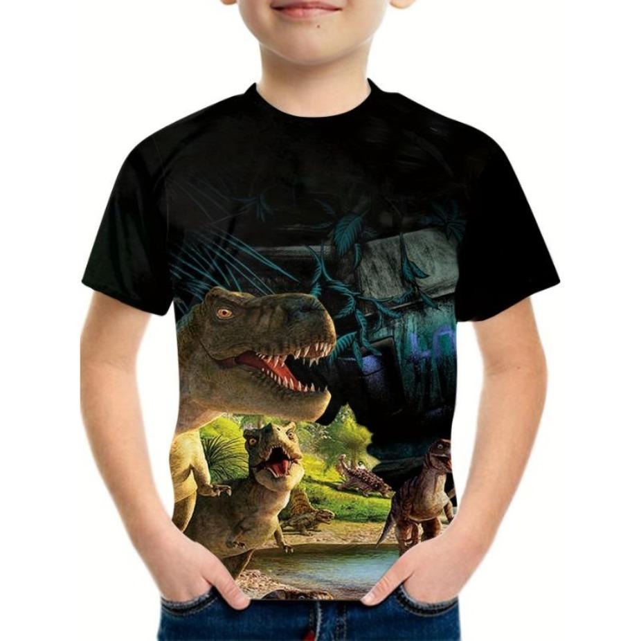 Kids T-shirts O Neck Tops Polyester Casual Sportwear Comfortable Tees Short Sleeve 3d Print T Shirt