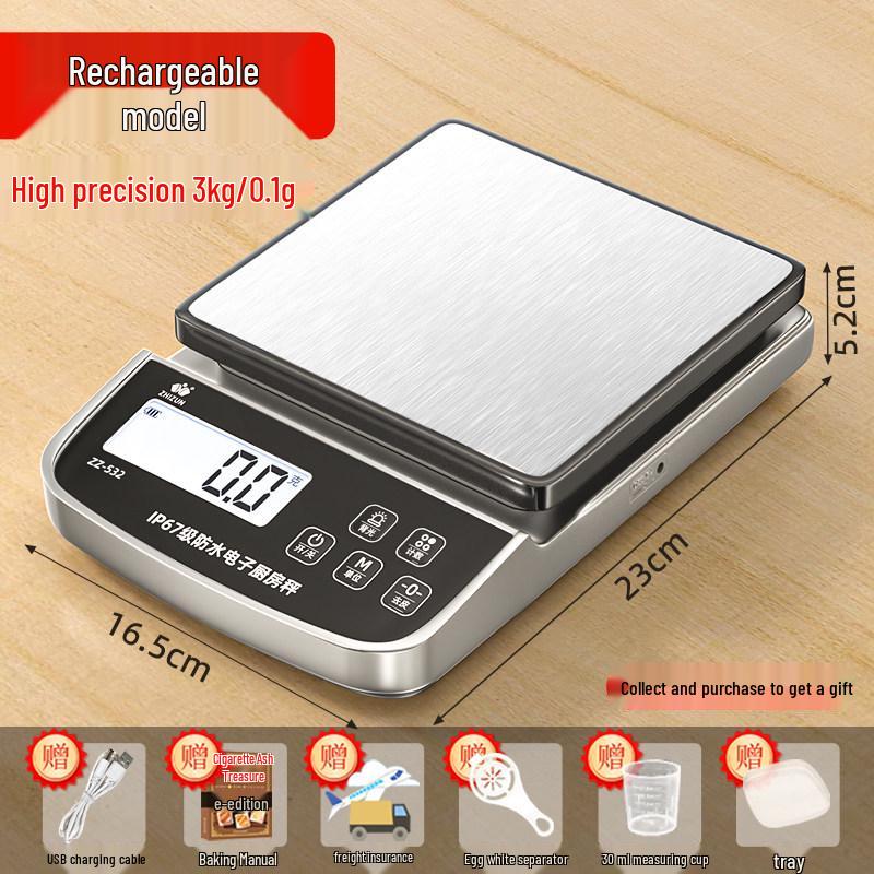 Waterproof Kitchen Precision Scale - Electronic Baking & Food Weighing Tool