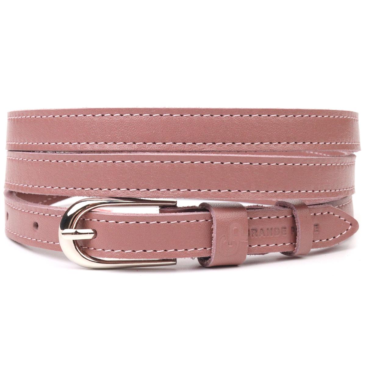 

Вишуканий жіночий шкіряний ремінь GRANDE PELLE Leather Belt 21441 Рожевий