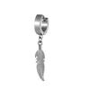 1 Pezzo Semplice Ciondolo Piuma Orecchini a Lobo Uomo Donna Acciaio Inossidabile Orecchini Unisex Moda Personalità Gioielli per Orecchie Accessori