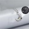 Sun and Moon Couple Projection Necklace for Men and Women, Simple Japanese and Korean Style, 100 Language Pendant, Collarbone Chain, Christmas Gift