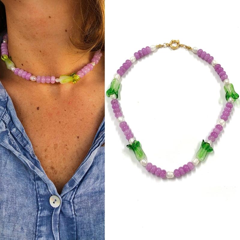 Sophisticated Freshwater Pearls Collar Necklace Adjustable Length Clavicle Chain Beaded Neckchain Ornament for Parties