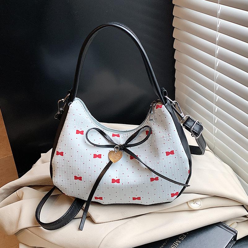 Bow Underarm Bag, Fashionable Handbag, Stylish Single-shoulder Crossbody Bag