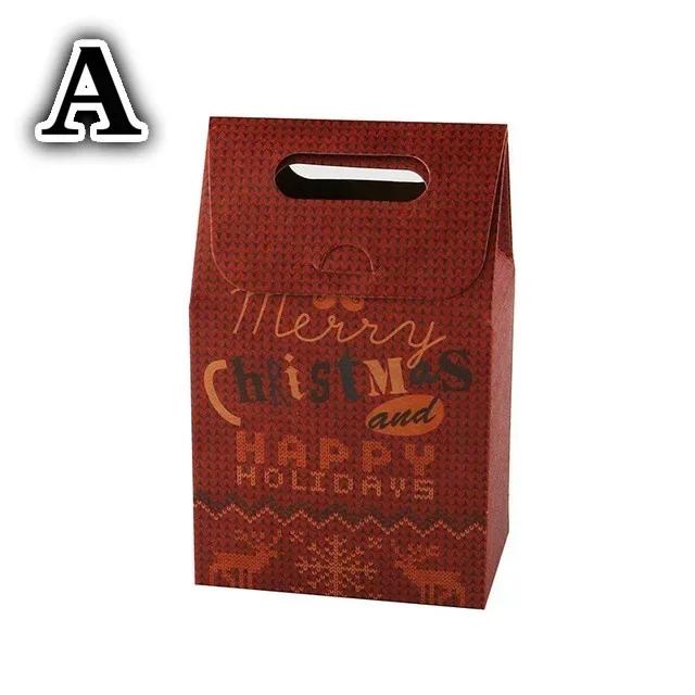 10Pcs/lot Christmas Gift Box Craft Paper Box Christmas Candy Gift Box Packaging Boxes Christmas Stockings Gift Holders