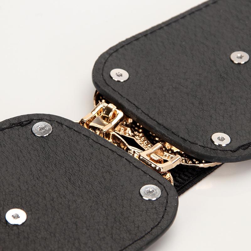 The New Elastic Elastic Belt Is A Fashionable and Elegant Women's Outerwear Dress with A Retro Elastic Waistband for Women