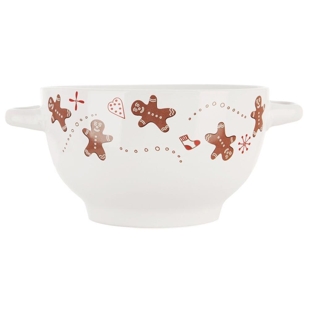 Ceramic bouillon bowl GINGERBREAD 750 ml