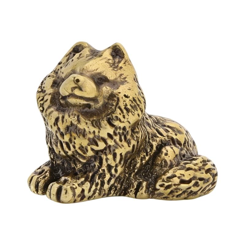 Statues d'Animaux en Métal Figurines Chien Rétro Statuettes Sculptures Centres de Table Décorations pour la Maison Objets de Collection