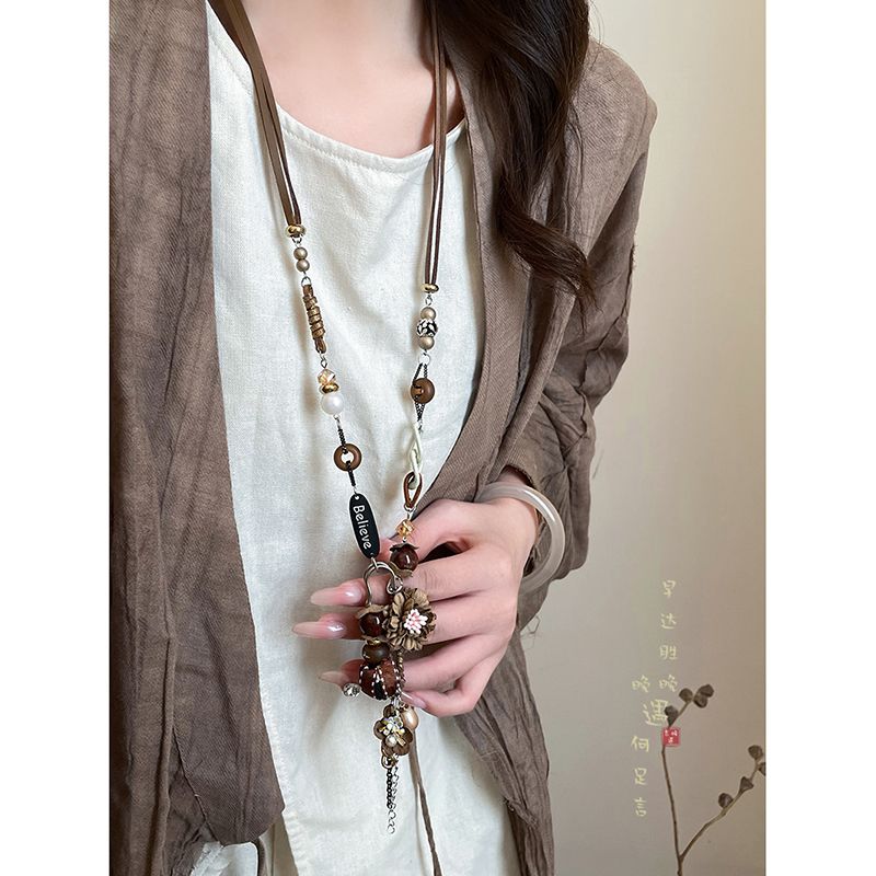 Bohemia Ethnic Style Long Mori Girl Style Pendant Necklace Female Summer Exotic Retro with Skirt Sweater Chain Accessories