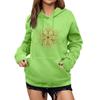 Women's Winter Christmas Printed Pullover Hooded Sweatshirt Fleece Long Sleeve Sweatshirt