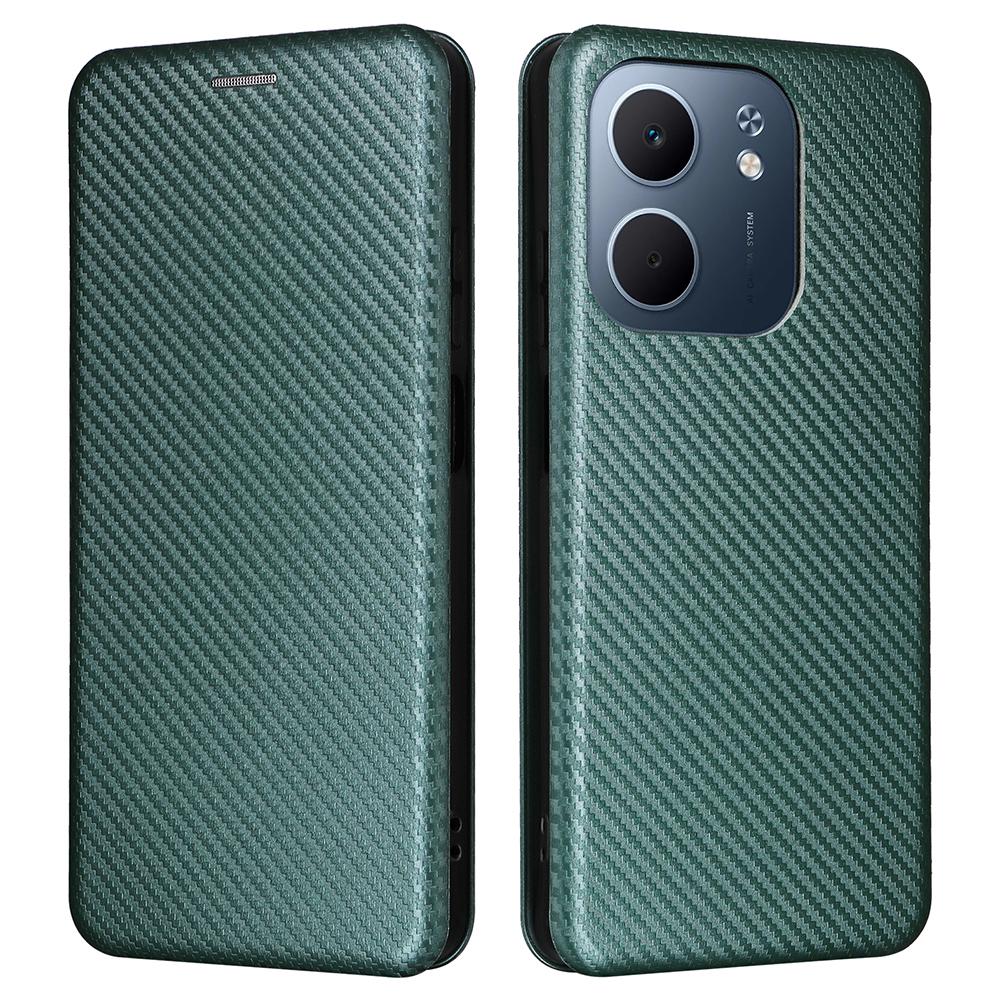 For Oppo A5x 5G/4G Case Carbon Fiber Texture Drop-Proof PU Leather Phone Cover