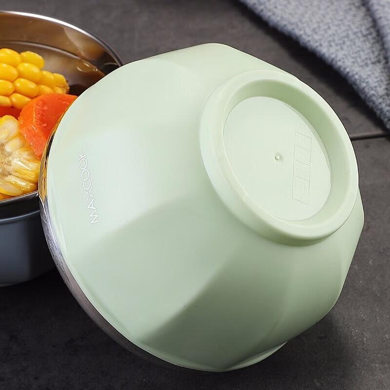 

Meichu Double-Layer 304 Stainless Steel Colorful Bowl Set