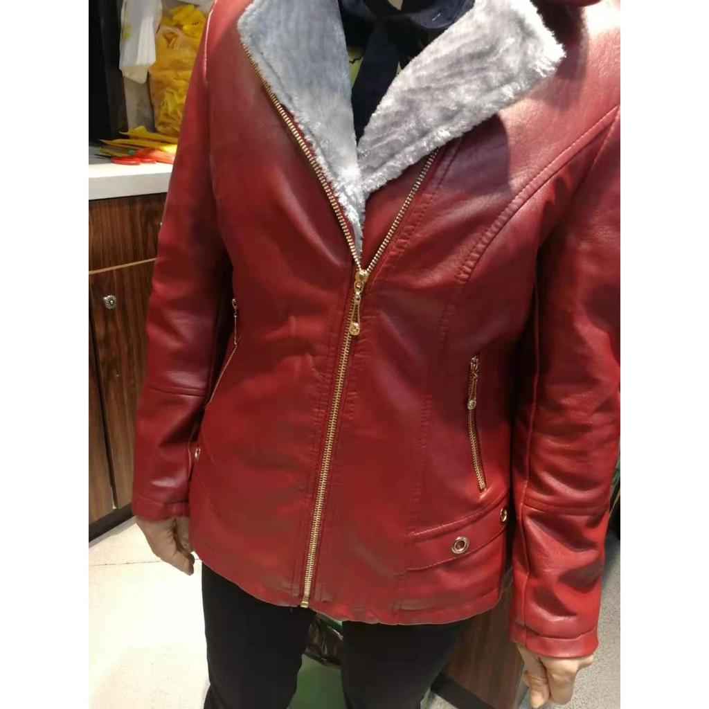 Podzim Zima Teplý Kabát z Umělé Kožešiny Dámská Kožená Bunda Dámské Slim Moto Biker Základní Bundy Plyšové Ležérní Krátké Svrchní Oblečení XL-6XL