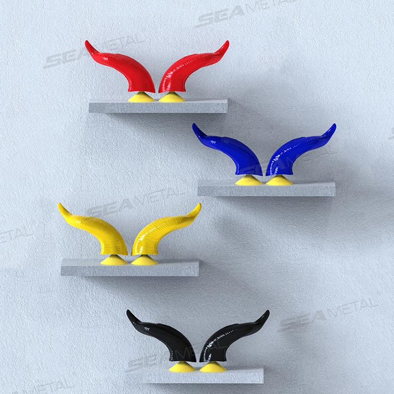 SEAMETAL Motorbike Helmet Decoration Devil Horns Super Cool Motorcycle Windshield Decor Horn Electric Car Helmet Suction Horns