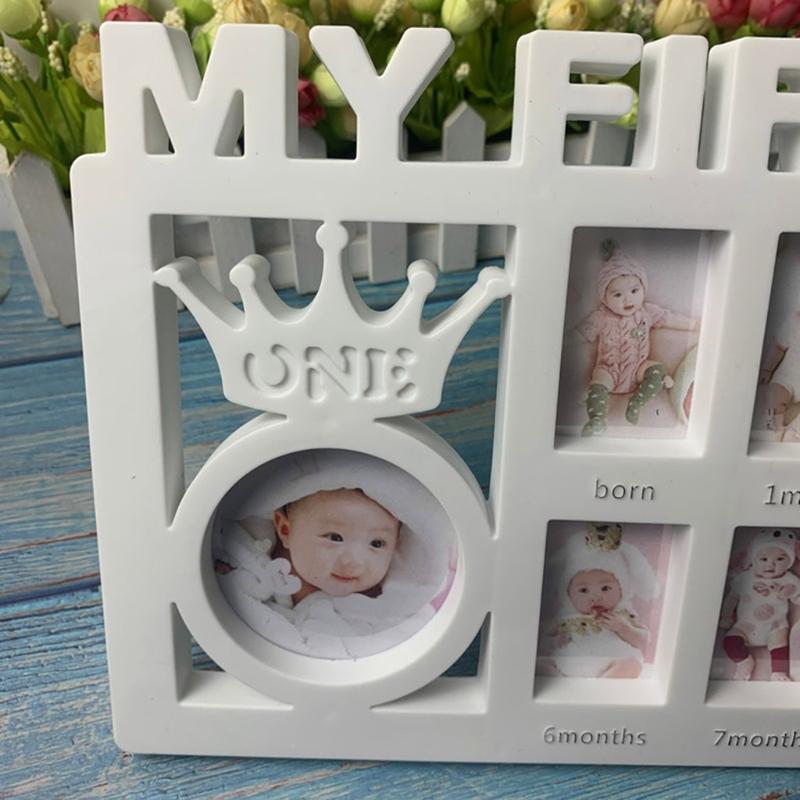 First Year Milestone Photo Frame Souvenirs My First Year Baby Keepsake Frame for Photo Memories 0-12 Months Pictures