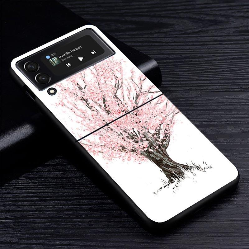 Cherry Blossom Tree Z Flip 7 Phnoe Case For Samsung Z Flip 6 5 4 3 5G Galaxy ZFlip7 ZFlip4 ZFlip5 ZFlip6 ZFlip3 Phone Cover 4 Z