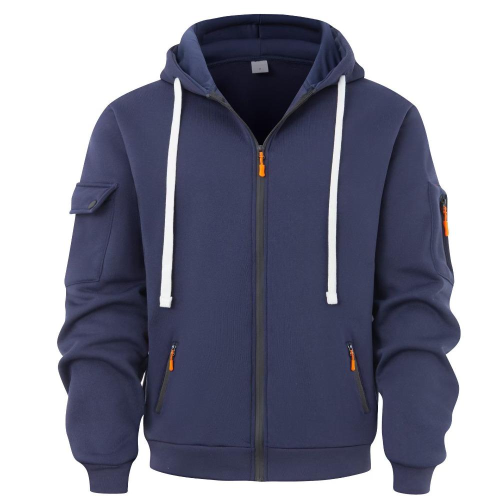 Jachetă sport și fitness mare pentru bărbați de toamnă și iarnă, hanorac casual pentru bărbați, hanorac cu glugă, cardigan cu fermoar, jachetă sport și de agrement pentru bărbați