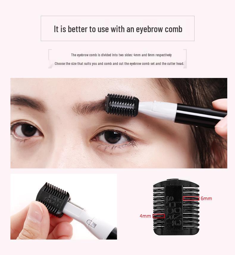 Electric Eyebrow Trimmer - Beginner-Friendly, Anti-Scratch Shaver for Hair Removal and Shaping