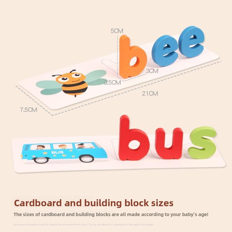 Wooden Puzzle Kids Toy With Alphabet Word Play For Early Development Learning