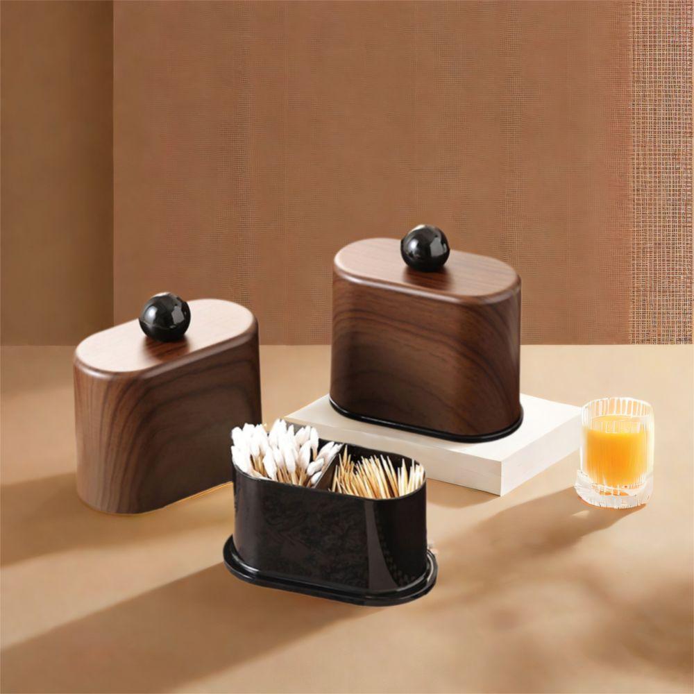 Plastic Toothpick Box Moisture-proof Toothpick Dispenser Cotton Swab Storage Box  Dining Table