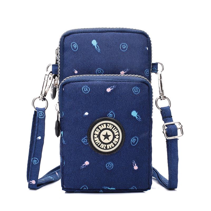 Korean Style Crossbody Phone Bag: Women's Cloth Pouch with Neck Strap, Sports Armband, and Wrist Coin Purse