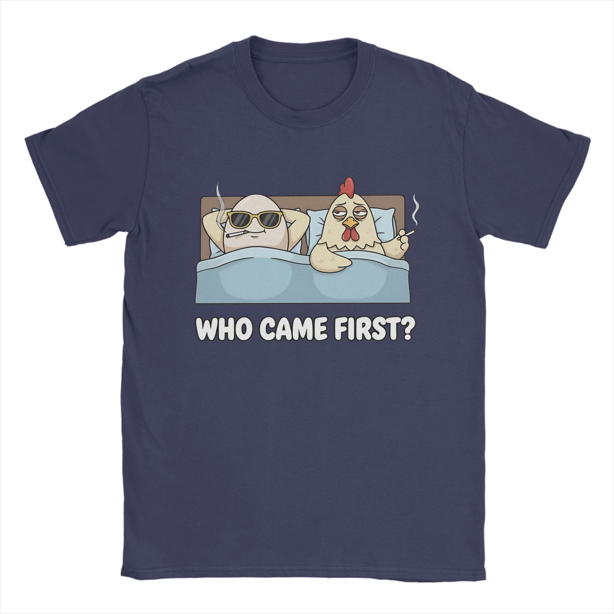 Курица и яйцо кто был первым смешная курица футболка летняя 100% хлопок футболки для мужчин модная печатная футболка смешной топ футболки 4XL
