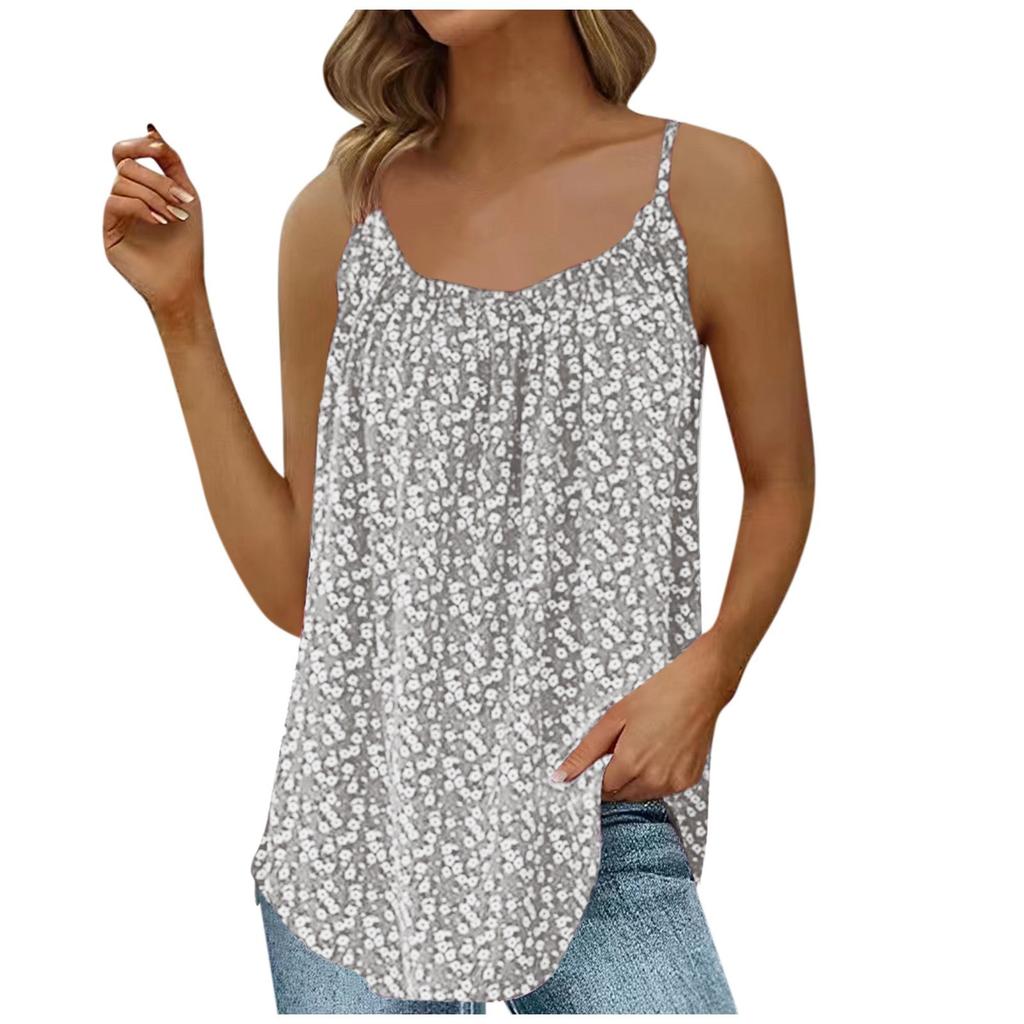 Damen T-Shirt mit Rundhalsausschnitt, lässig, für den Sommer, mit Punkten bedruckt