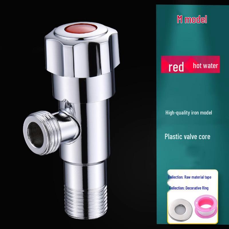 

Shishile Full Copper Angle Valve for Hot/Cold Water, 304 Stainless Steel Extended Water Heater Switch.