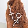 Elegant Crosses Hoop Earrings Elegant Hoop Earrings Accessory With Zircon Crosses Drop for Fashion Enthusiasts
