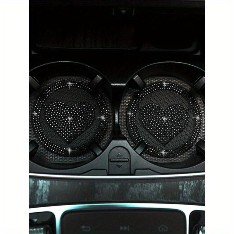 

ПВХ подставка для автомобиля в форме сердца со стразами one-size чёрный