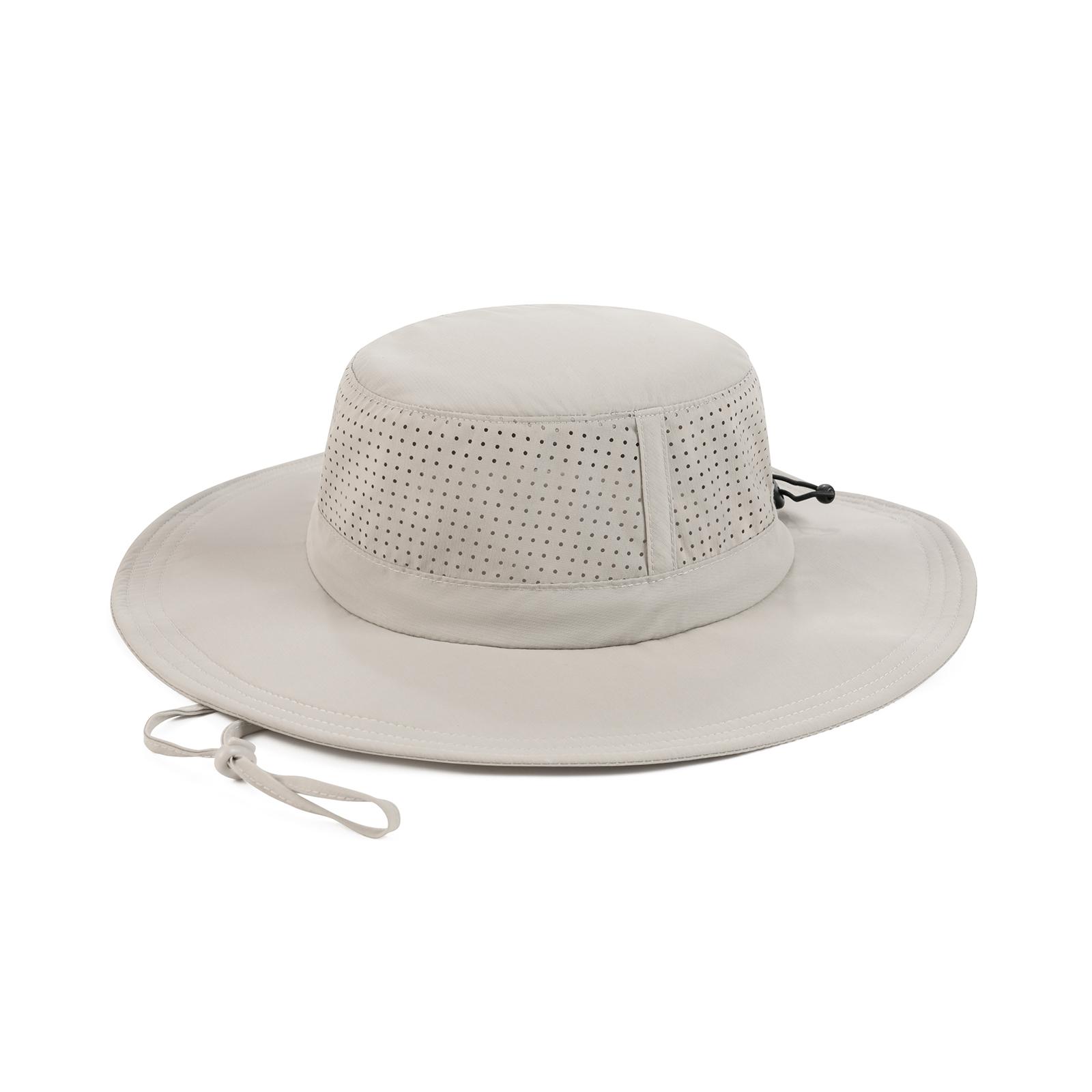FEICUI Bucket Sun Hat with Laser Perforated Mesh Cooling Adjustable Breathable Lightweight for Outdoor Men Women 57-60CM хаки