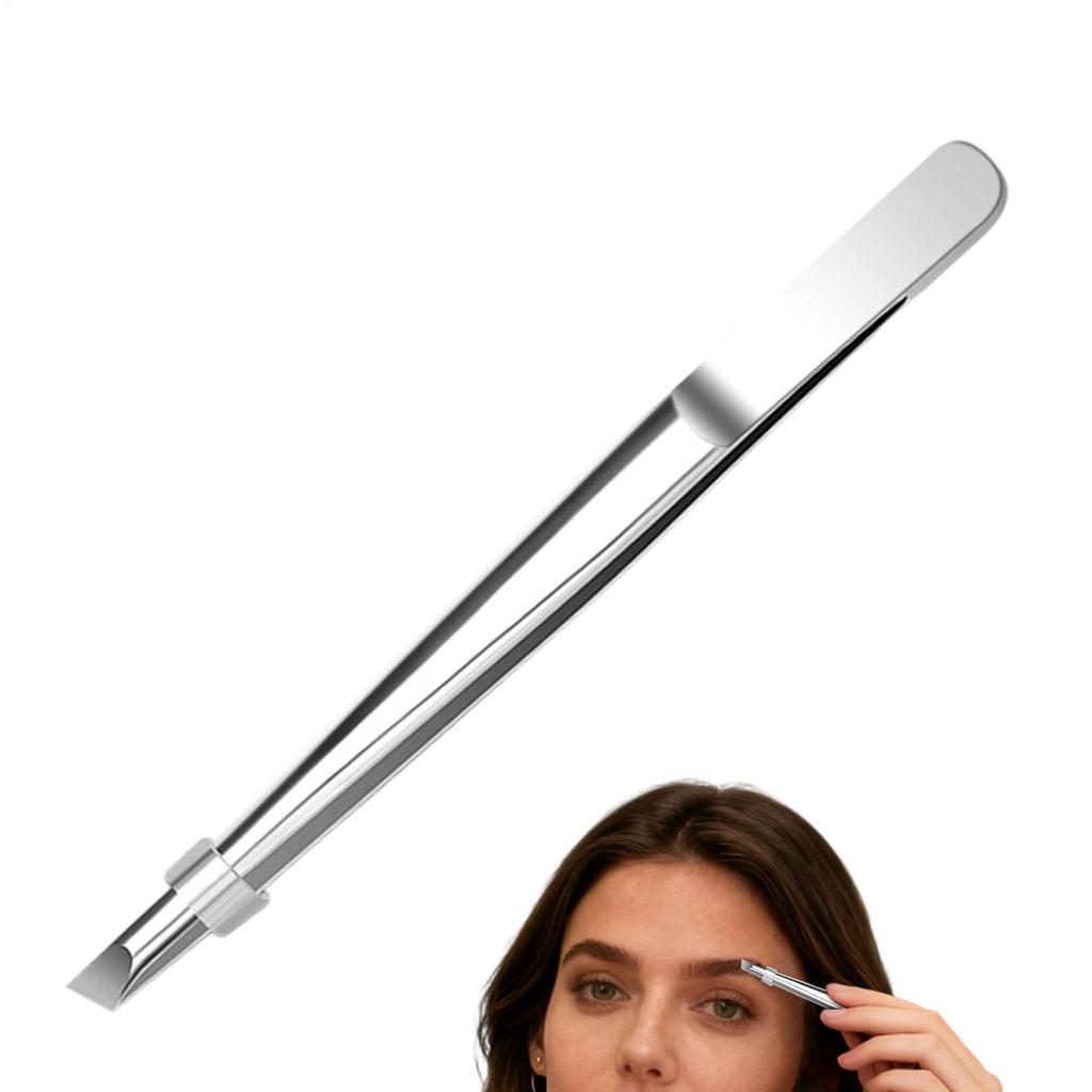 Tweezers for Eyebrows Stainless Steel Eyebrow Removal Clippers Precision Facial Hair Tweezers for Home Travel Vacation College