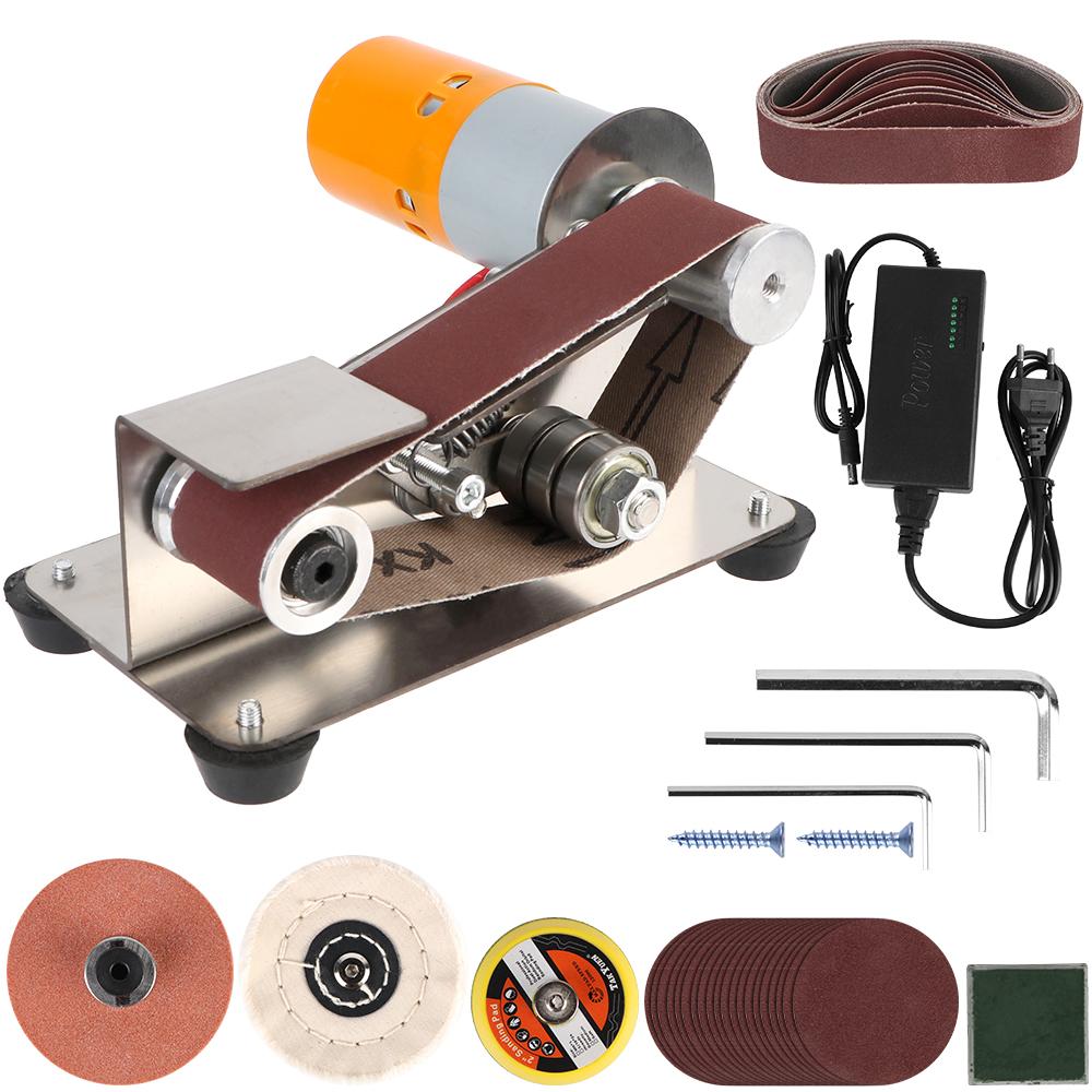 

Ленточная шлифовальная машина электрическая точилка 7 переменная скорость EU вилка мини для полировки дерева акрил шлифовальная машина электрическая шлифовальная полировальная шлифовальная машина Type A