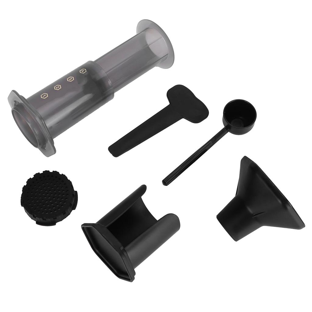 Coffee Press Portable Coffee Maker Household Press Drip Coffee Machine with 400Pcs Filter PaperBlack