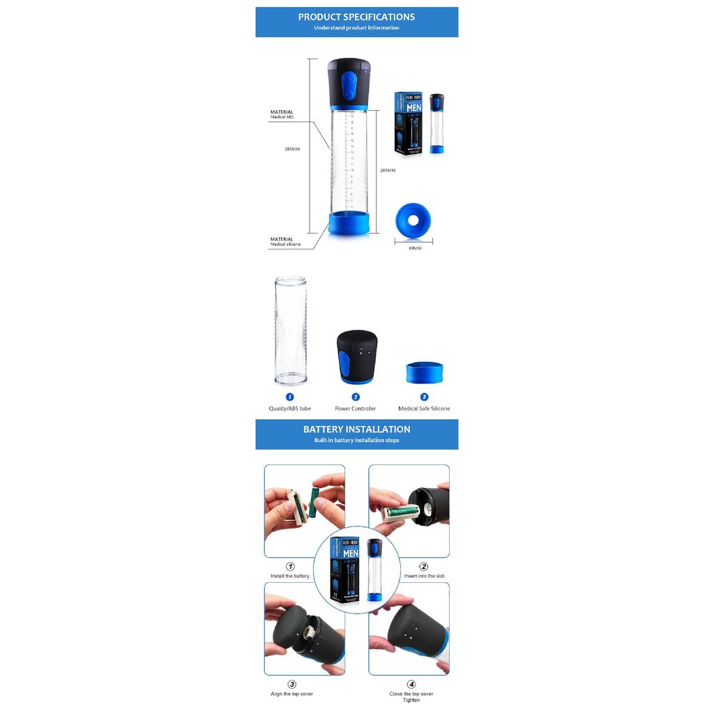 Hannibal Electric Penis Pump Penis Enlargement Extend Pump Penis Stimulation Male Masturbators Cup Dick Pump Sex Toys for